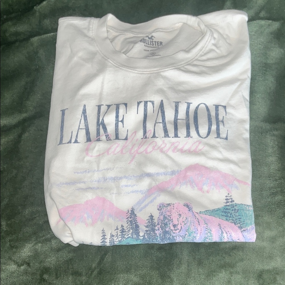 Hollister White Lake Tahoe Graphic Tee